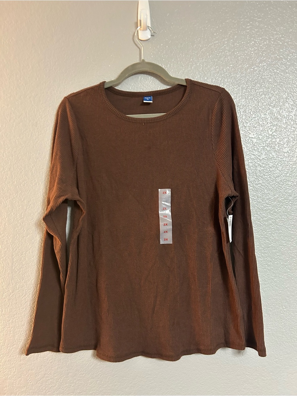 Women’s Old Navy blown plush tee ribbed stretch long-sleeve shirt size XXL